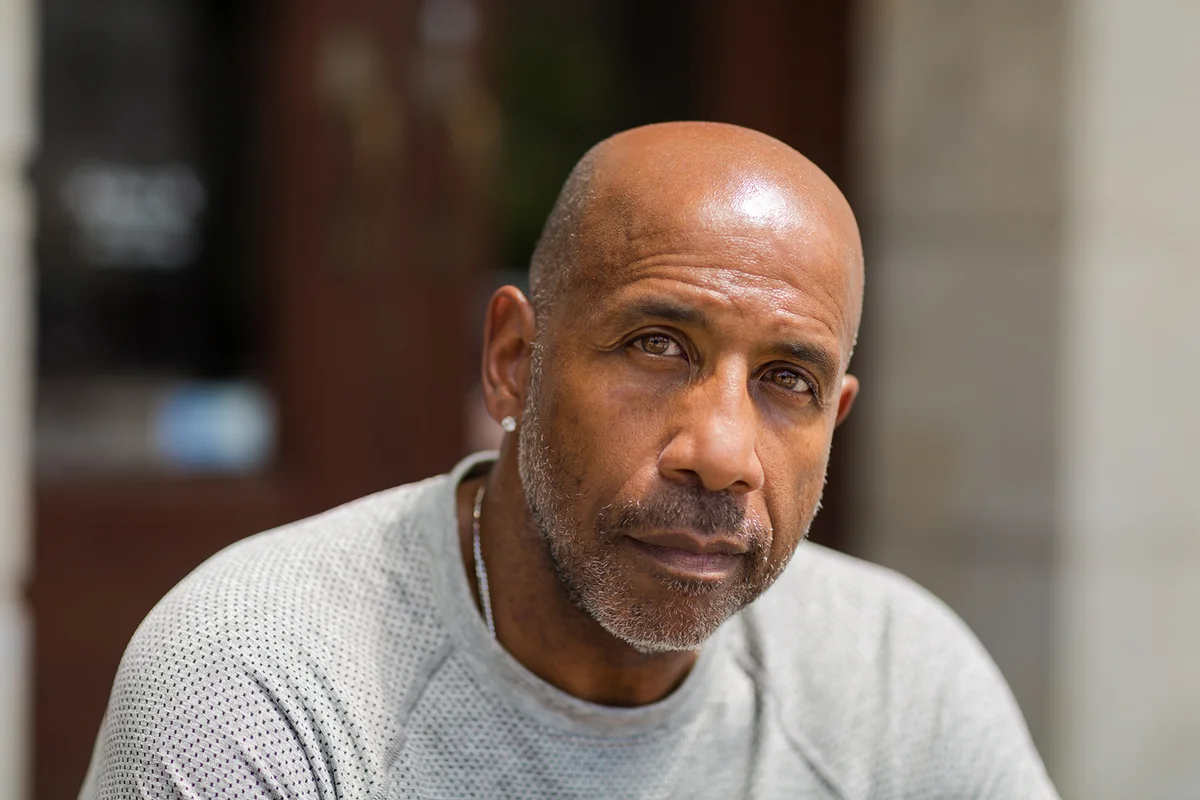 man with a concerned look
