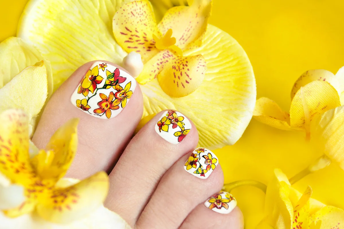Pedicure with orchids i
