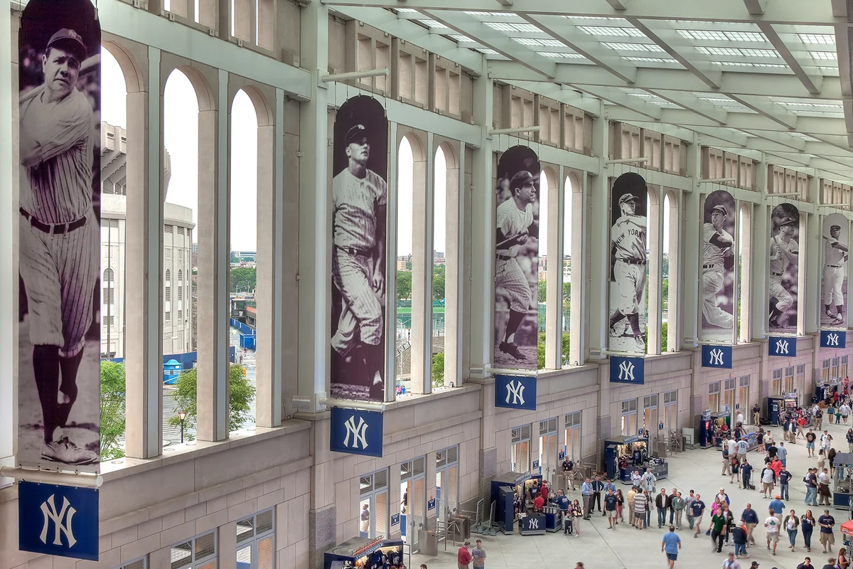 A view of the promenade in the new billion dollar Yankee Stadium
