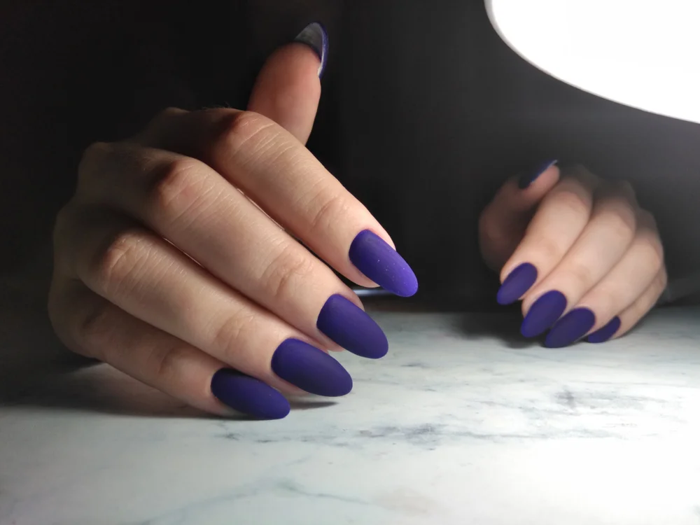 matte purple polish