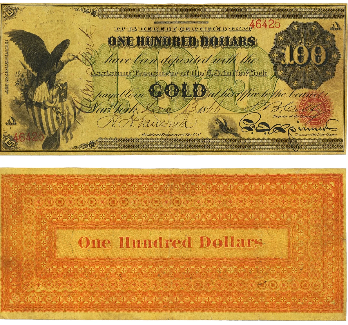 1863 Gold Certificate