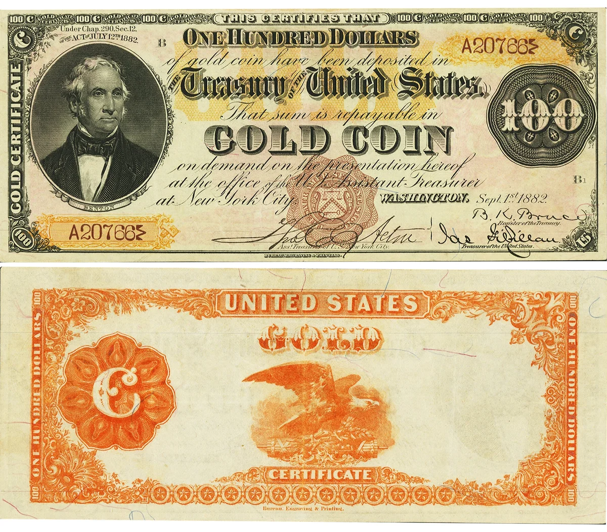 $100 1882 Gold Certificate