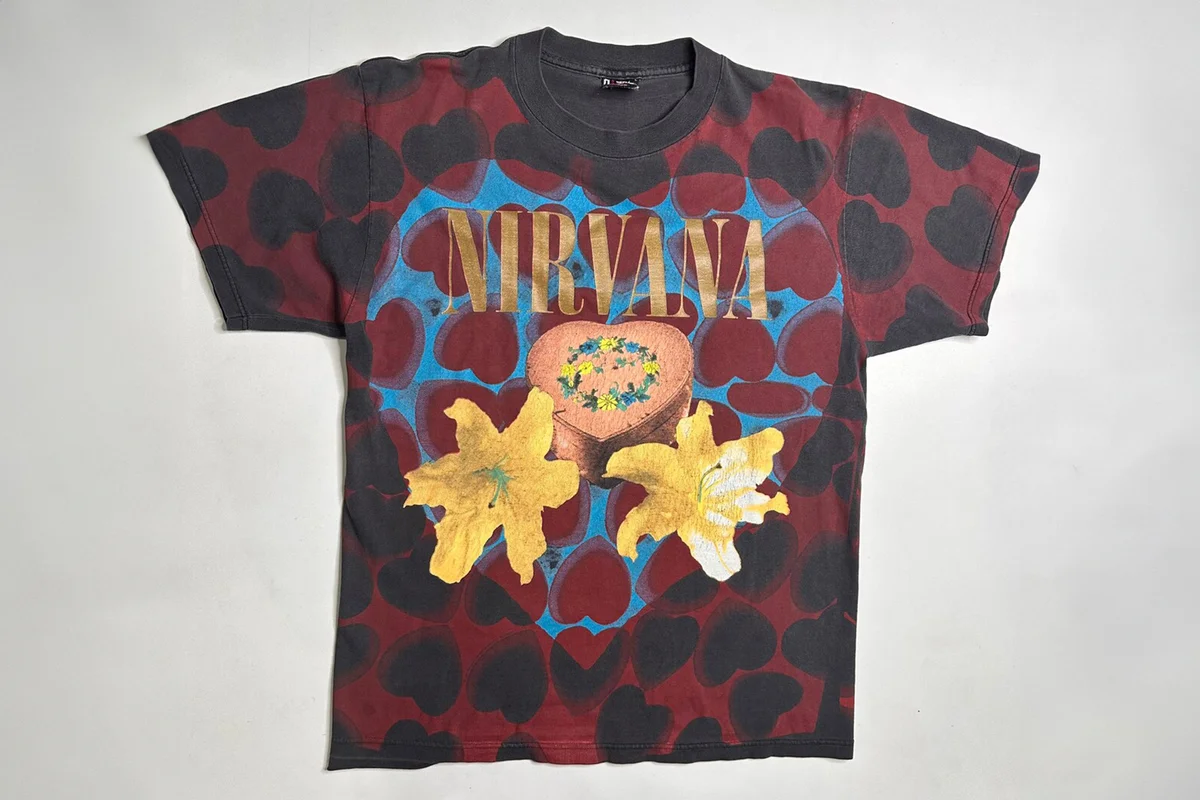 Vintage Nirvana Heart Shaped Box 1993 In Utero T-Shirt