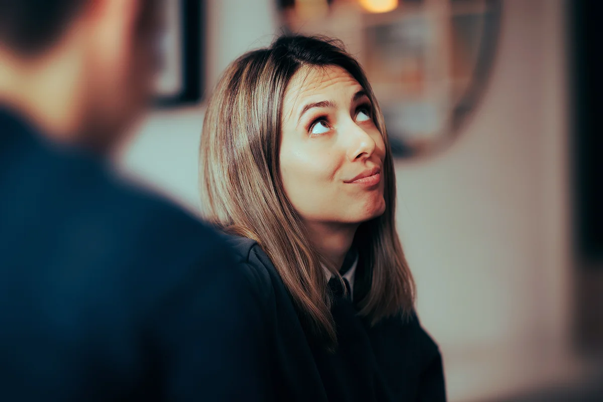 Funny Woman Feeling Bored