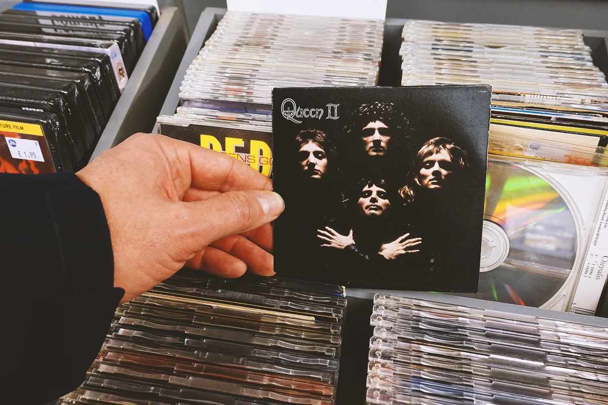 Queen album in CD shop