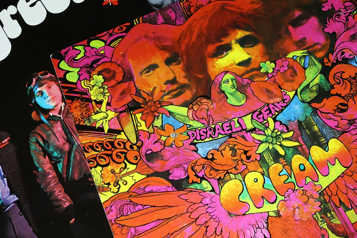 The Cream vinyl record album cover Disraelei Gears from 1967