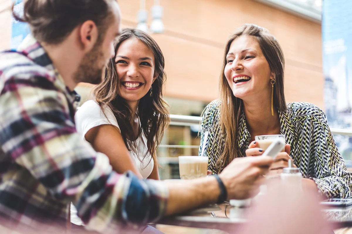 friends having a coffee together