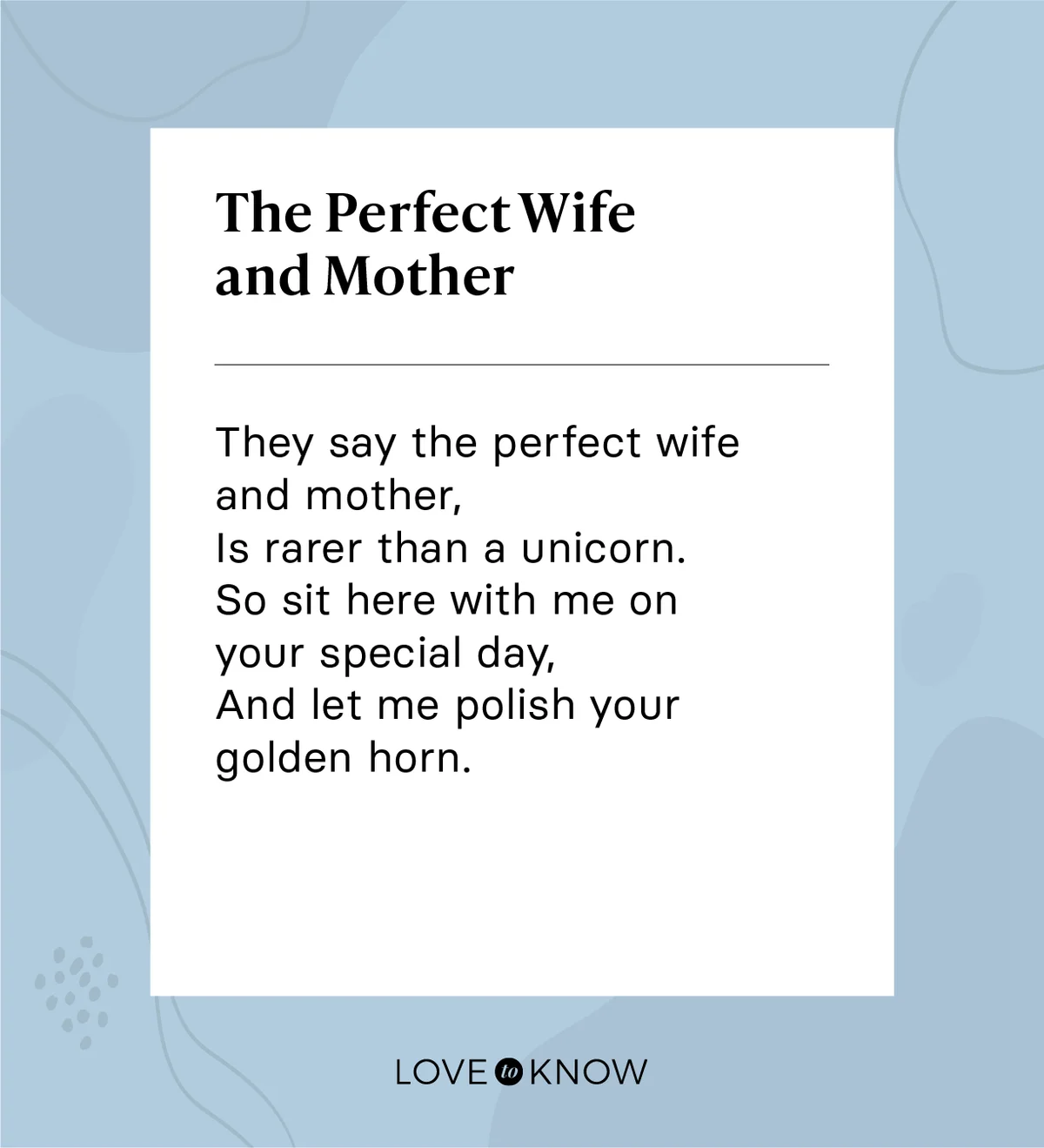 The Perfect Wife and Mother
