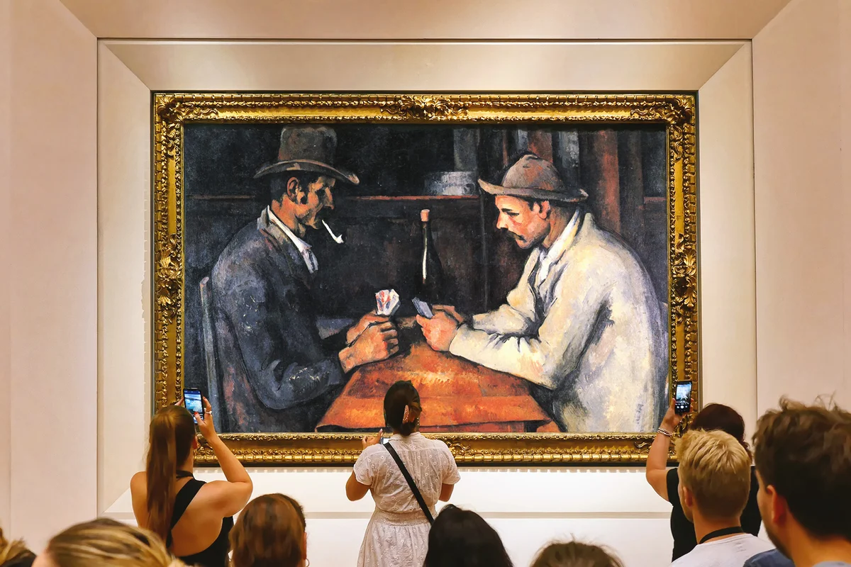 Tourists taking photos in Museum