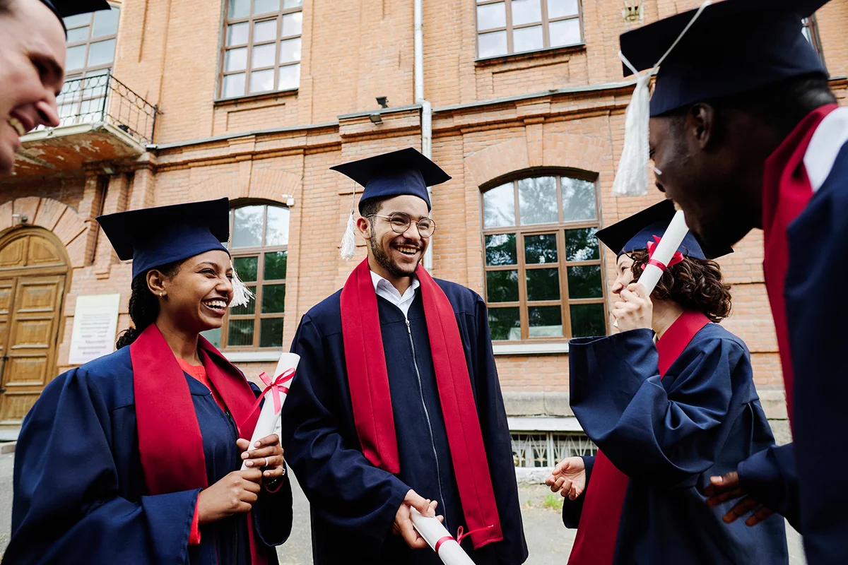 Graduated students happy to get diplomas