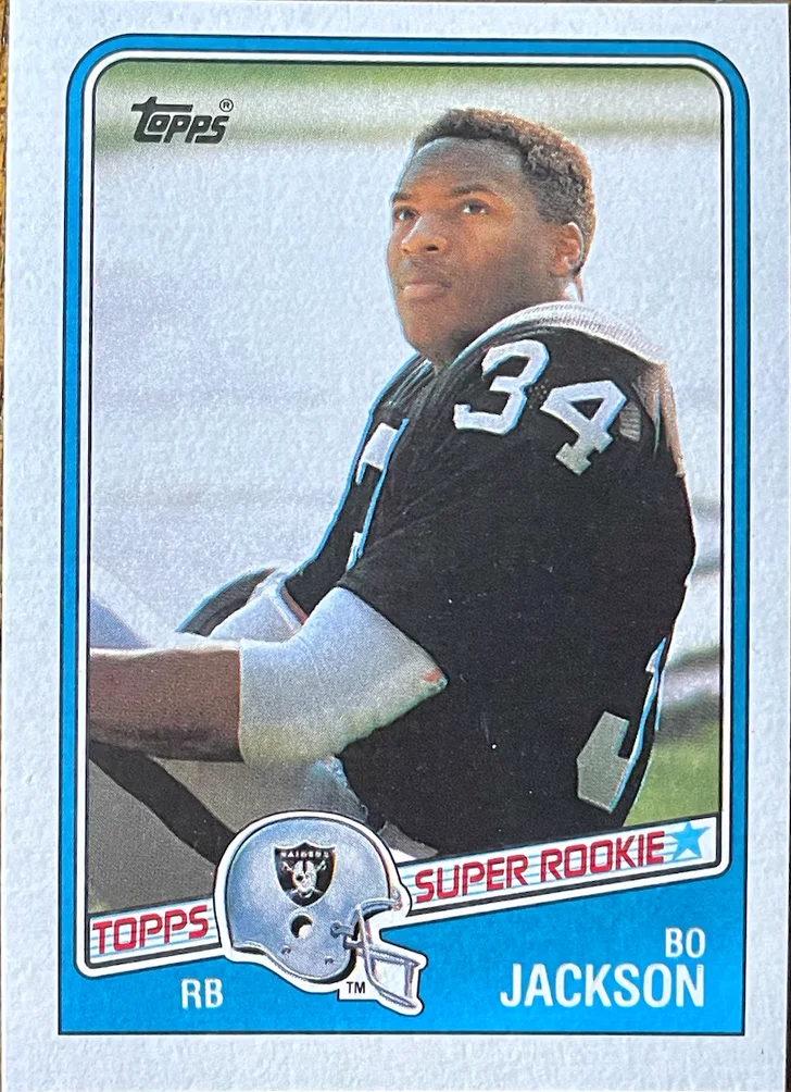 1988 Bo Jackson RC Topps Football Card 327