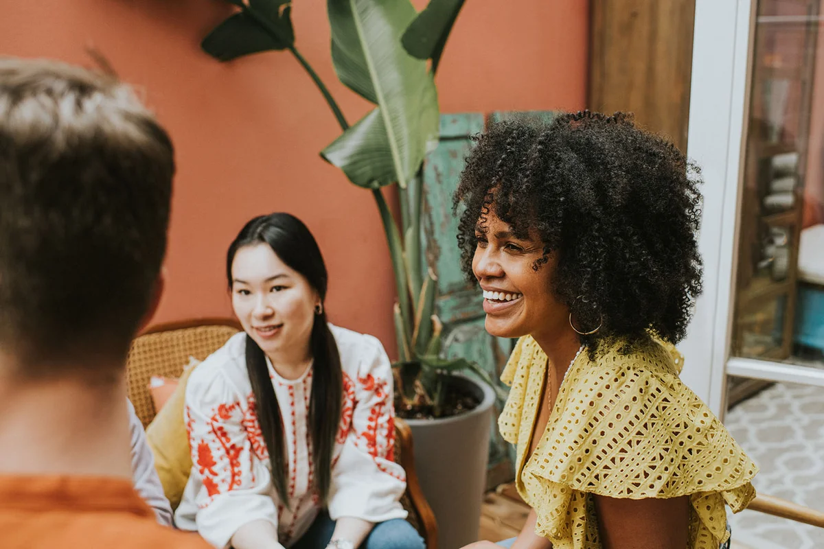 A group of young people socialising
