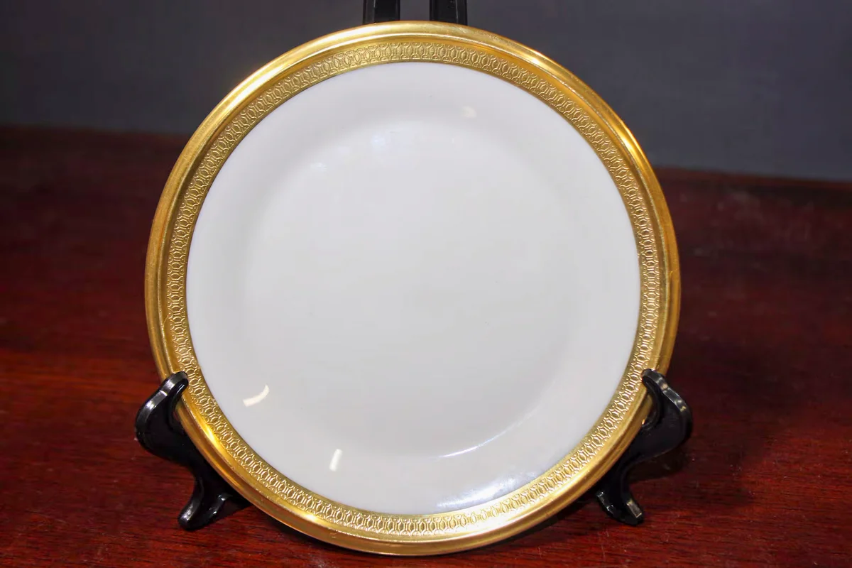 Lenox Aristocrat Dinner Plate | Vintage 10 3/8" Plate Lenox Fine China, Aristocrat, Gold Encrusted Band On Edge , SUPERB LIKE NEW