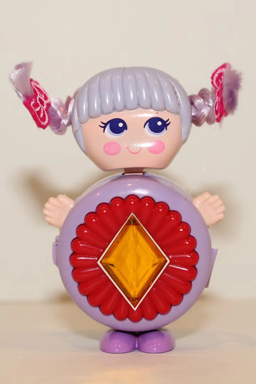Galoob Sweet Secrets Vintage Flashee Purple, Red, and Yellow Gem from 1984