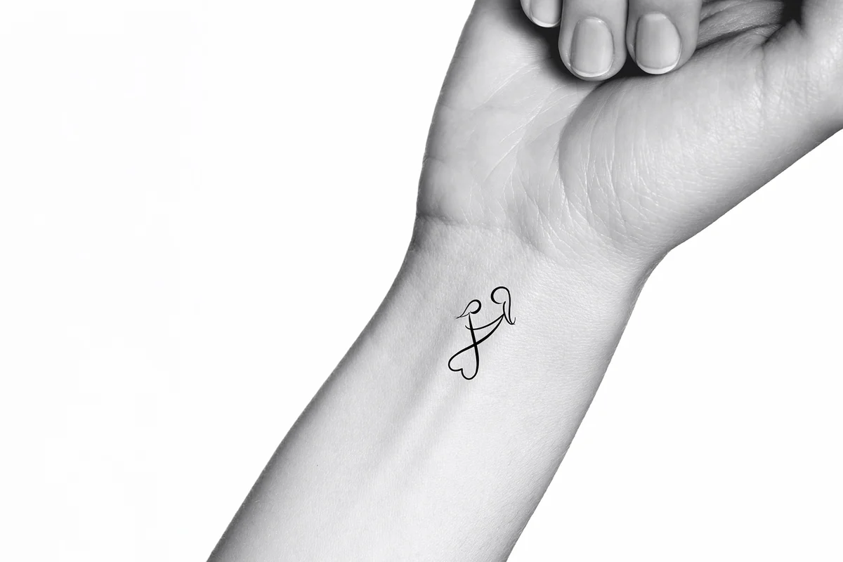 Mother-Daughter temporary tattoo