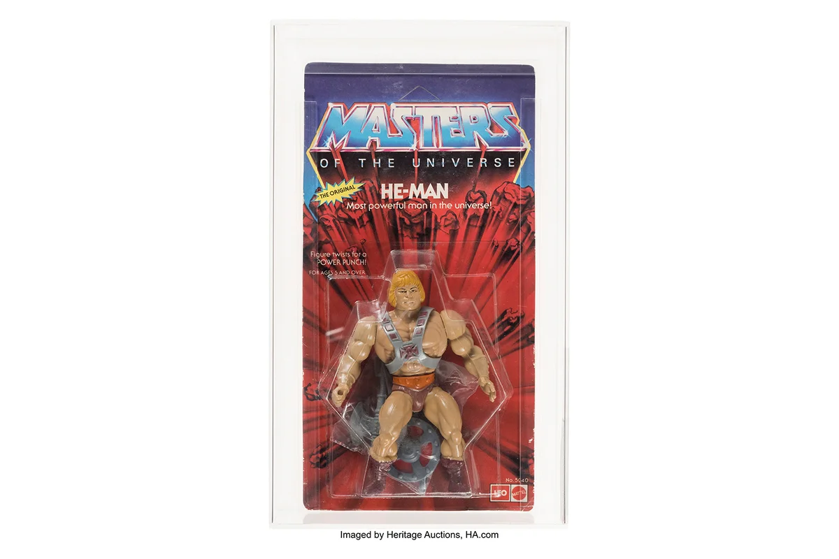 Masters of the Universe He-Man AFA 80 (NM) (C80/B80/F85) Leo Toys Variant (Leo Toys Mattel, 1999