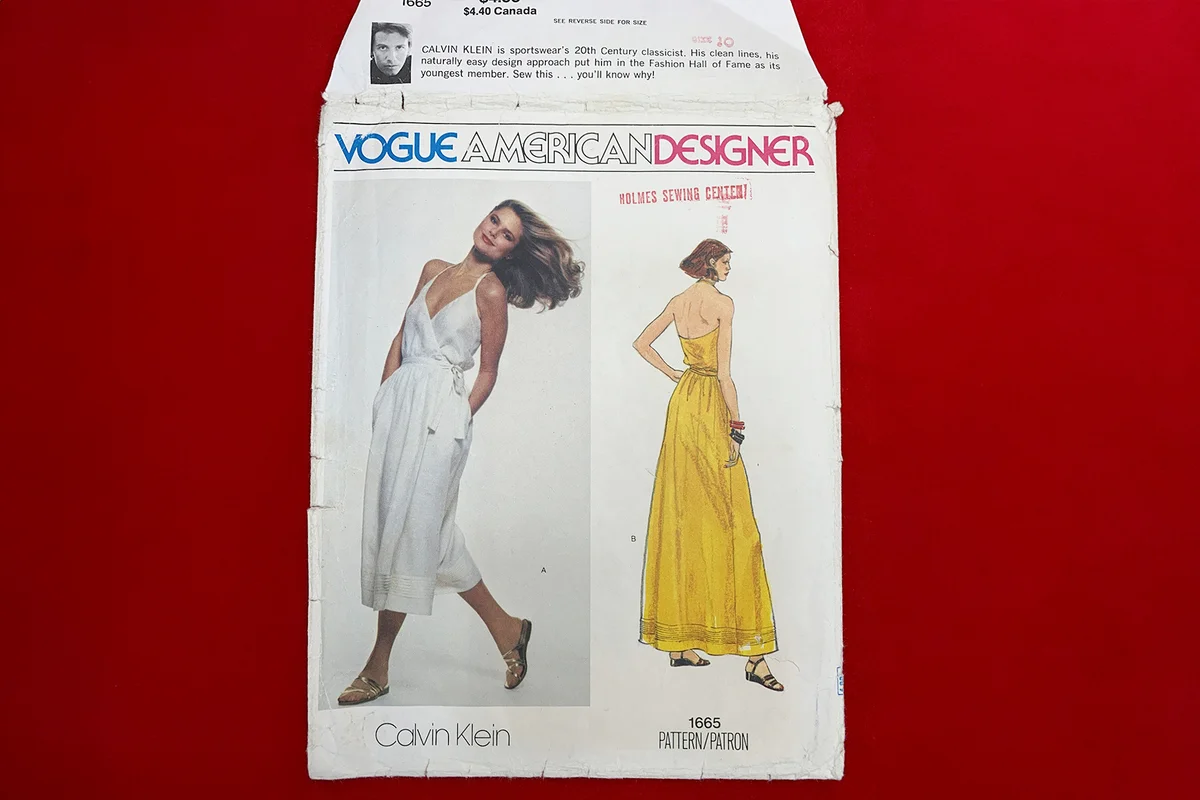 Vogue 1665 Vogue American Designer Calvin Klein