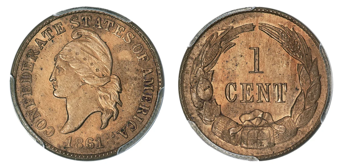 1861 1C Confederate States of America Cent