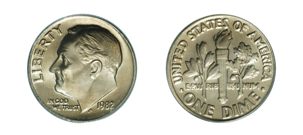 1982 10C No P MS68 PCGS.