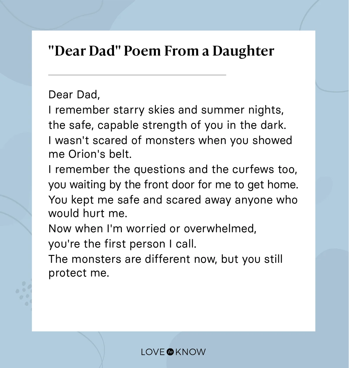 "Dear Dad" Poem From a Daughter