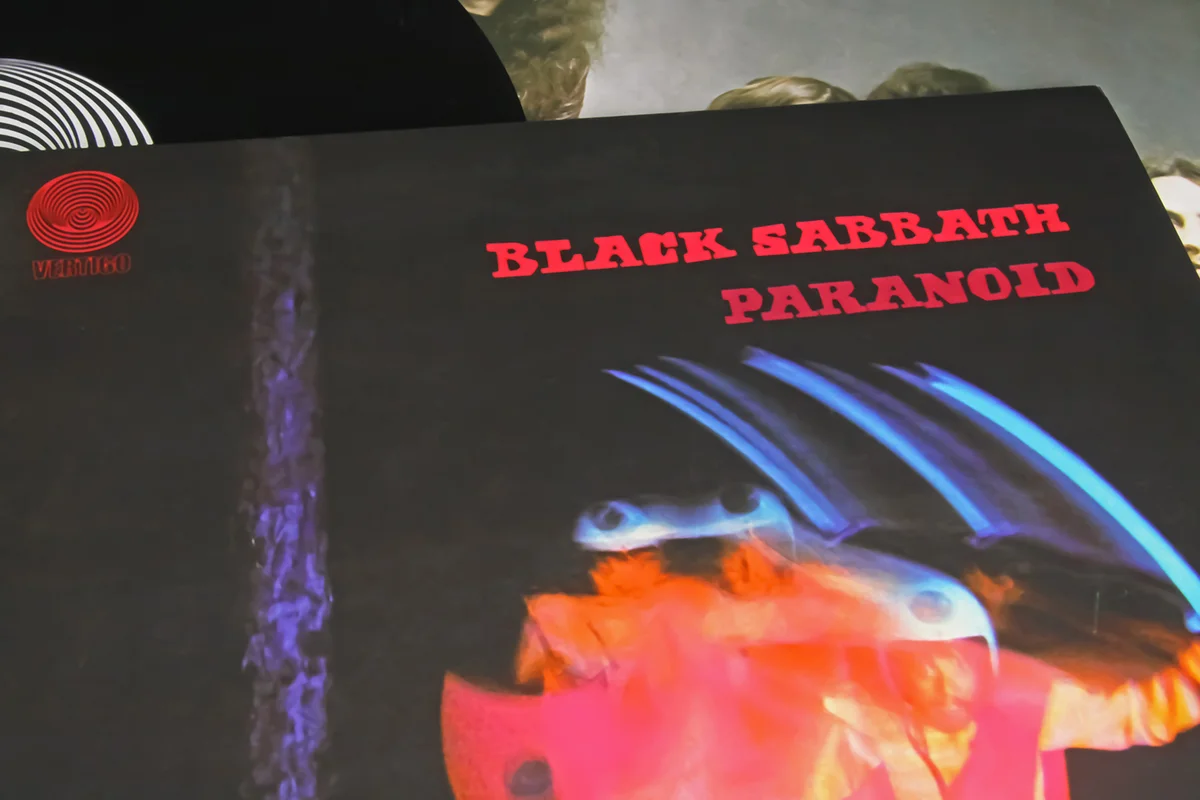 vinyl record album Paranoid of metal rock band Black Sabbath