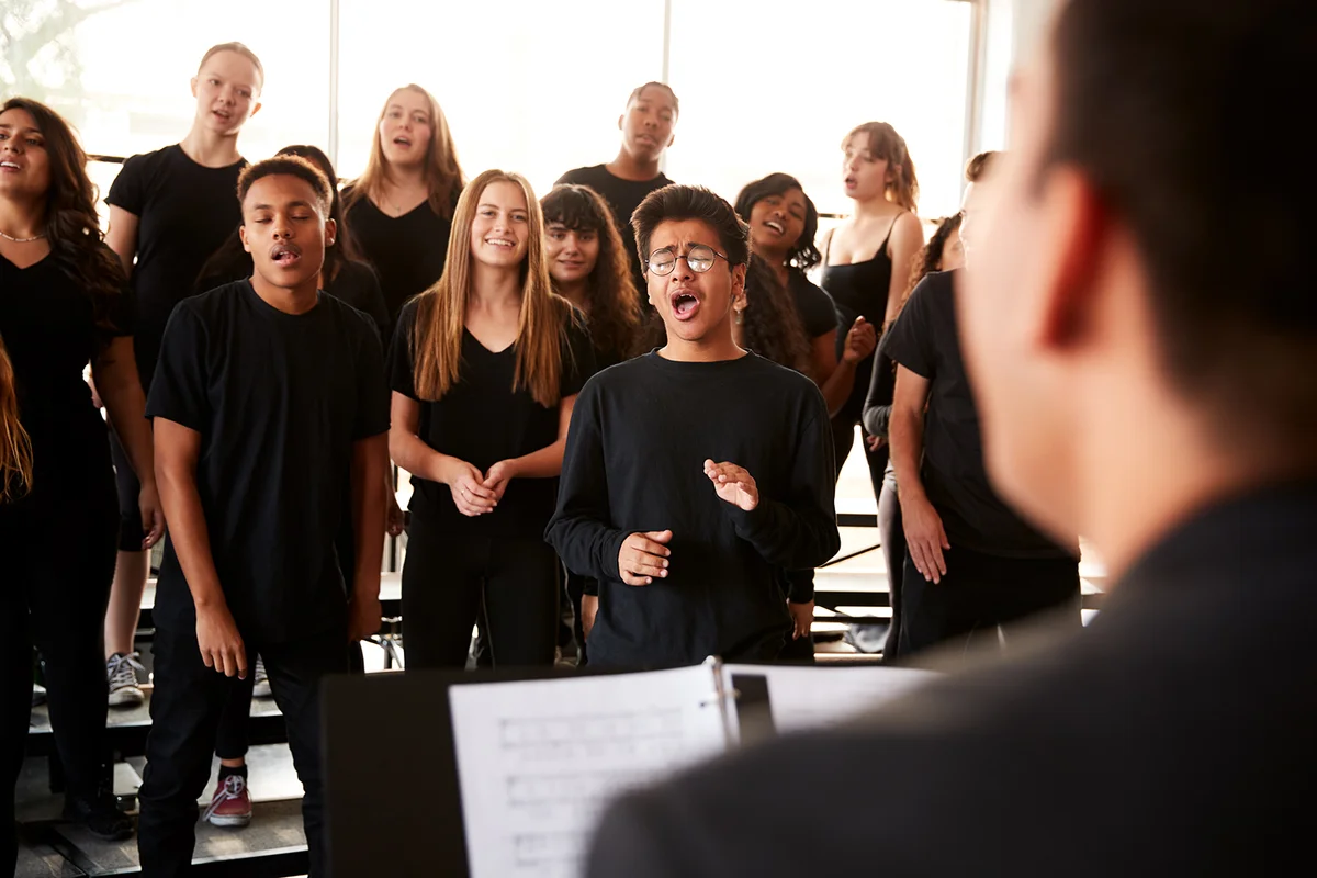 Teens Singing In Gospel Choir