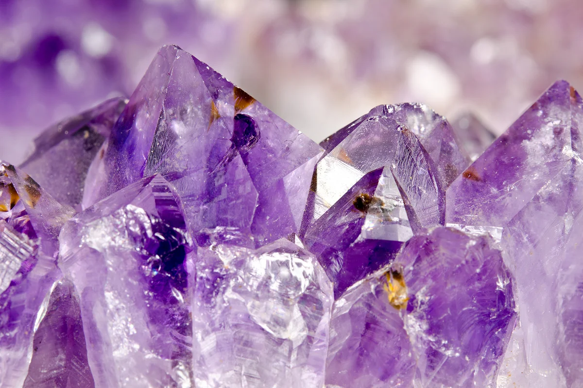 amethyst crystal macro