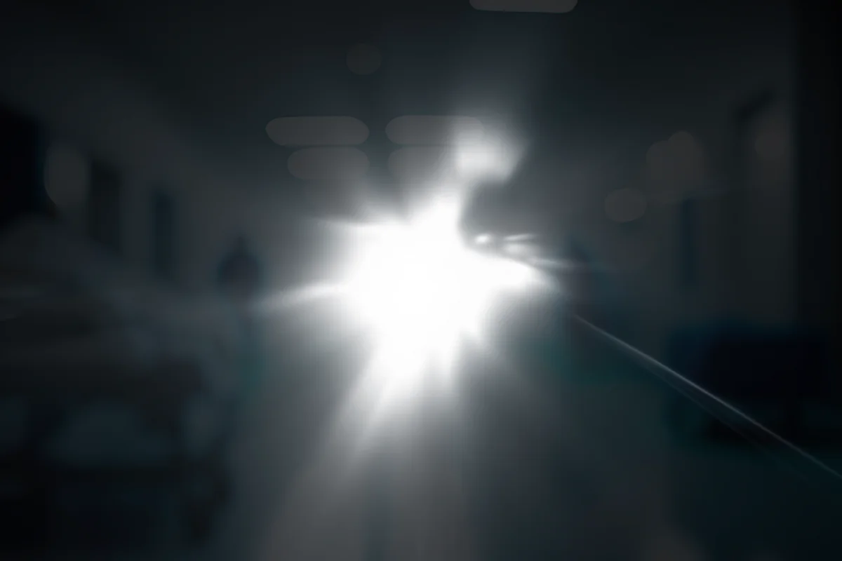 Bright light in hospital