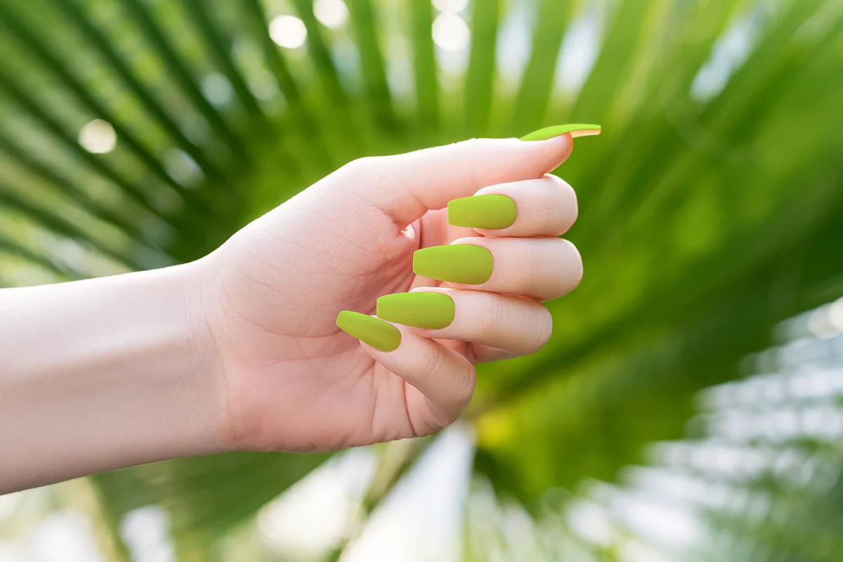 Mate green nail polish
