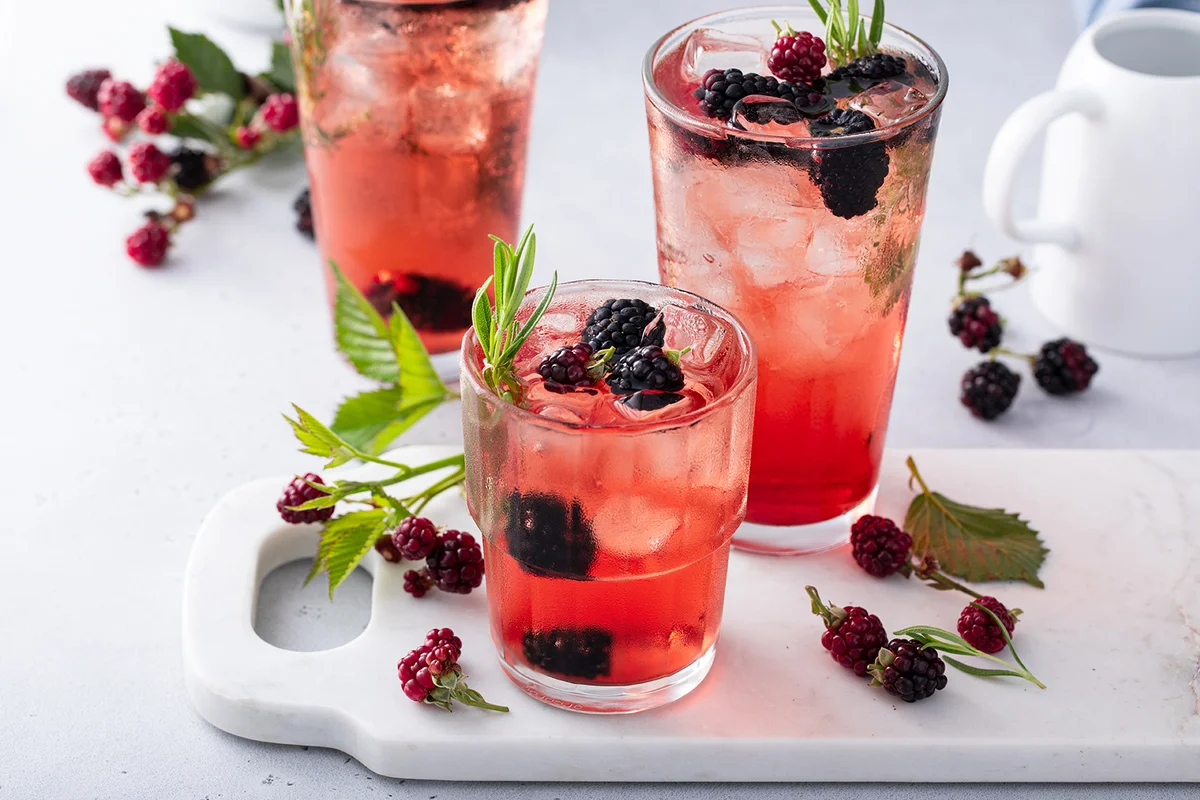 Blackberry and rosemary cocktail, refreshing summer drink idea