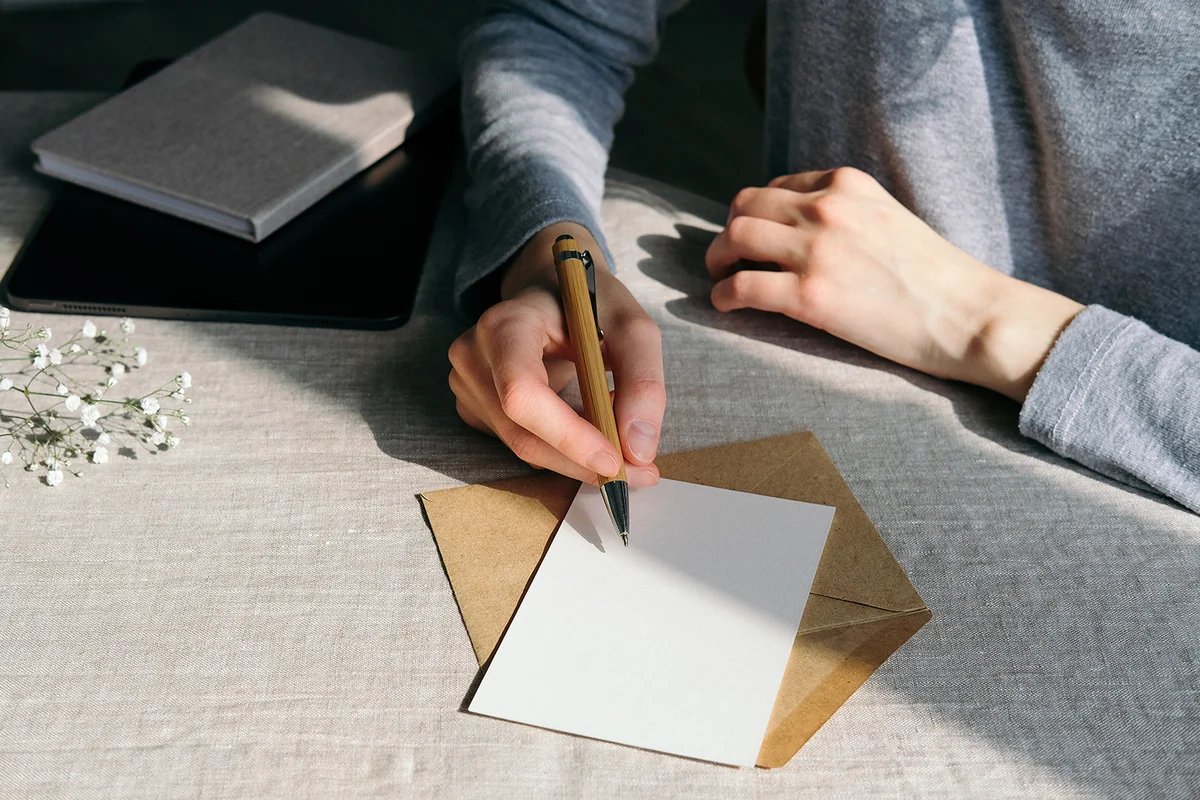 Woman writing letter