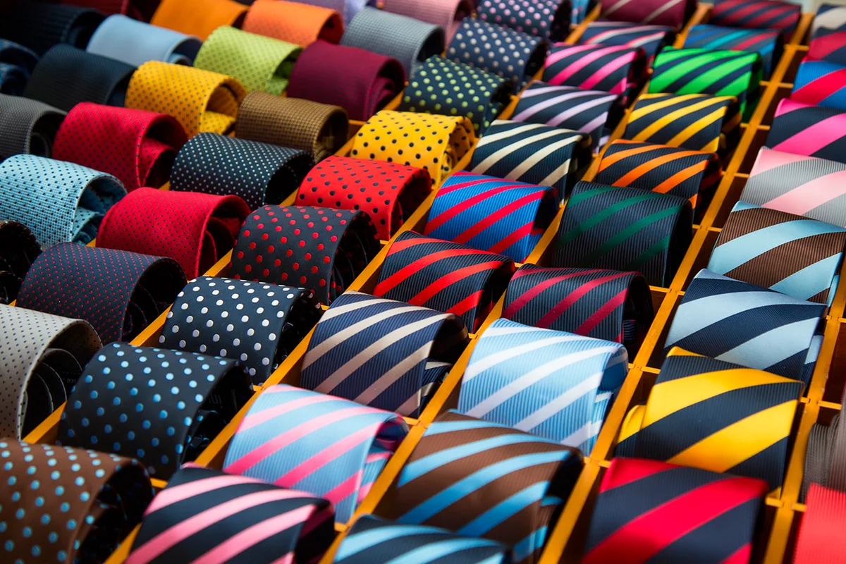 Colorful tie collection