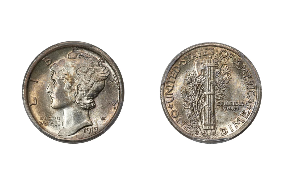 1919-S Mercury Dimefull Bands