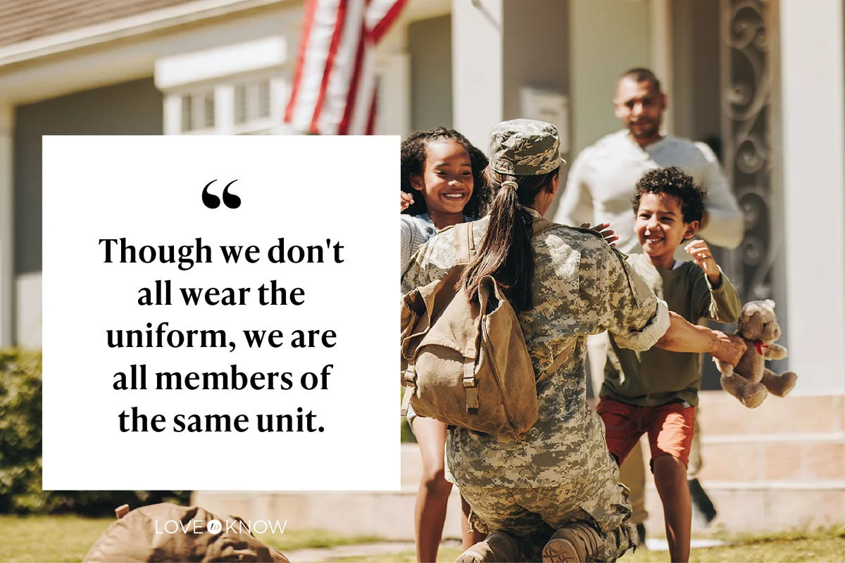 Though we don't all wear the uniform, we are all members of the same unit.