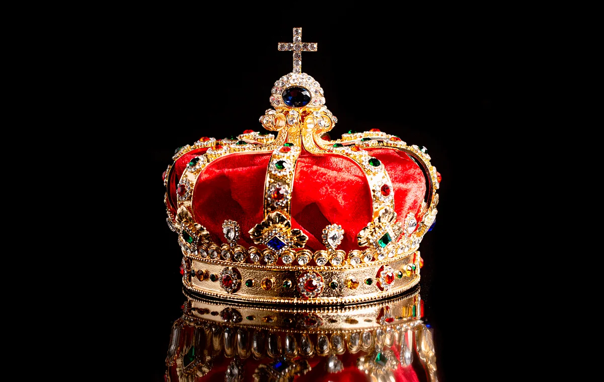 The Royal Coronation Crown Isolated on a Black Background