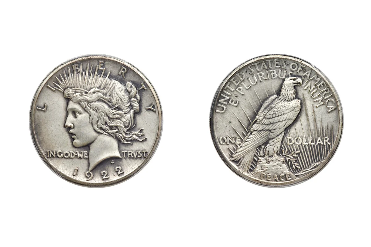 1922 Peace Dollar high relief sandblasted finish