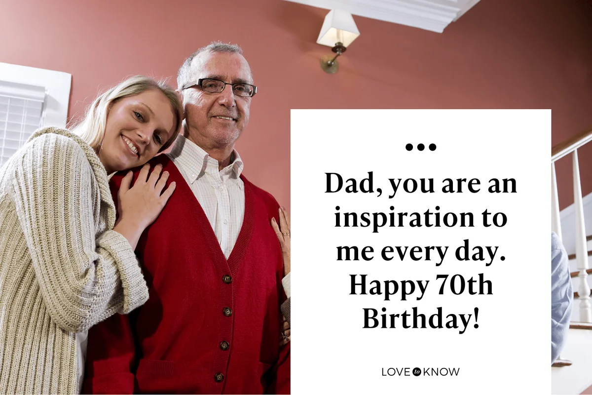 Dad, you are an inspiration to me every day. Happy 70th Birthday!