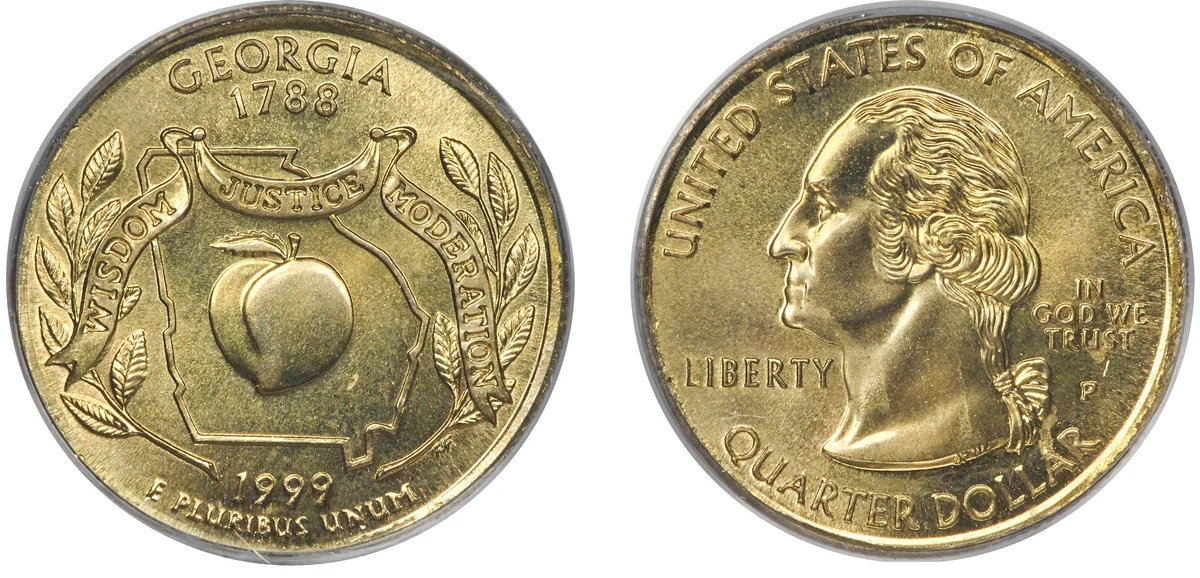 1999-P 25C Georgia Statehood Quarter