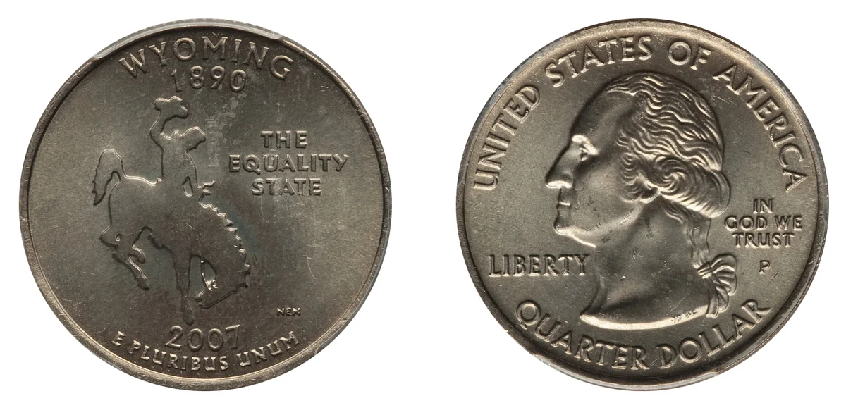 2007-P 25C Wyoming, Doubled Die Reverse