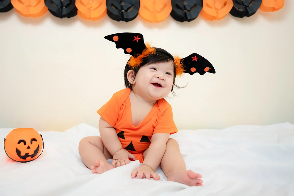 Cute Baby Girl in Halloween Costume