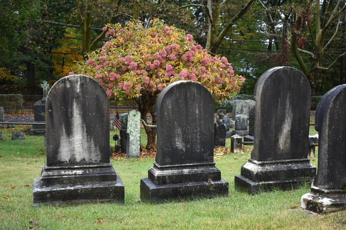 Old Tombstones at Sleepy Hollow Cemetery, Historic New York