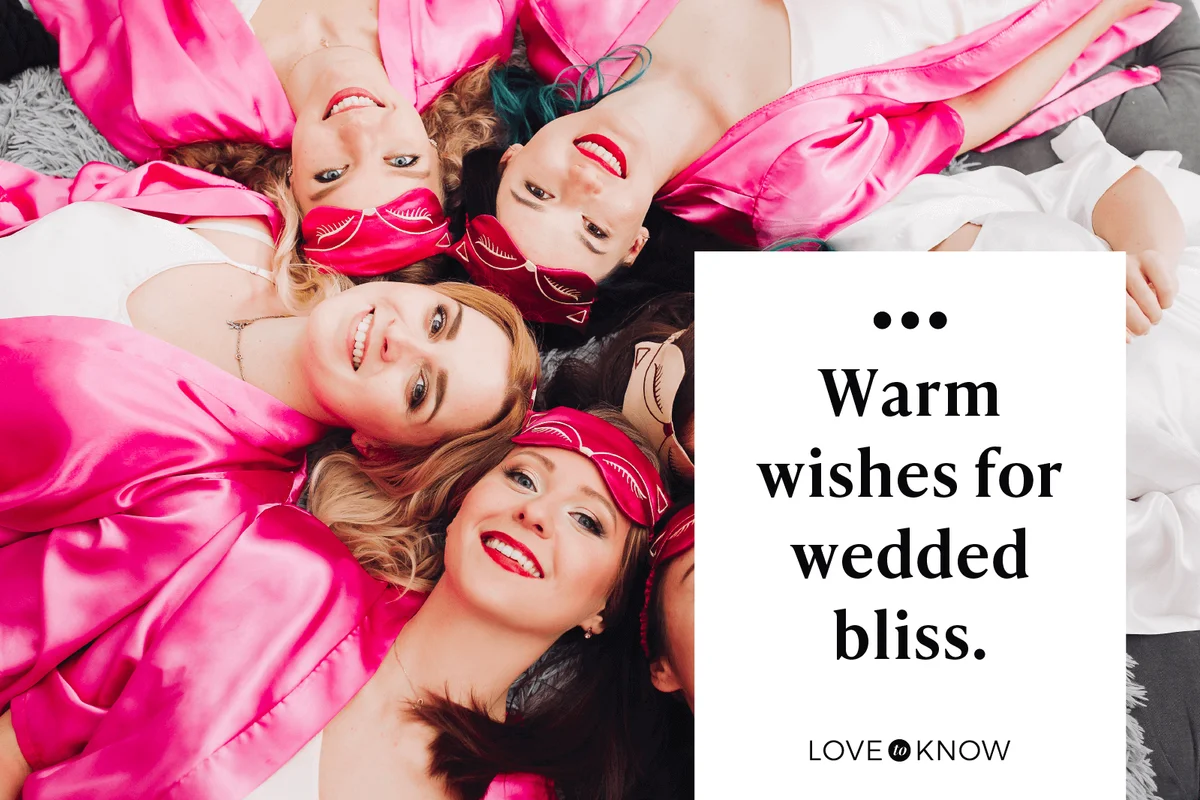 Warm wishes for wedded bliss.