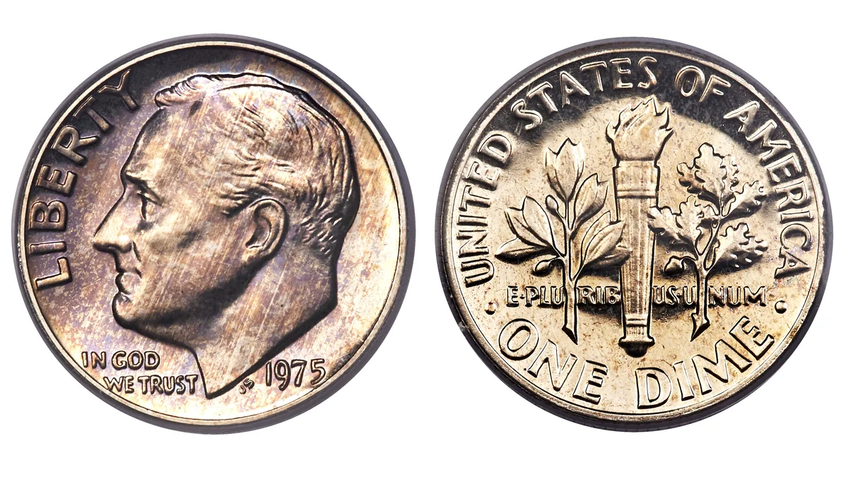 1975 No-S Proof Roosevelt Dime