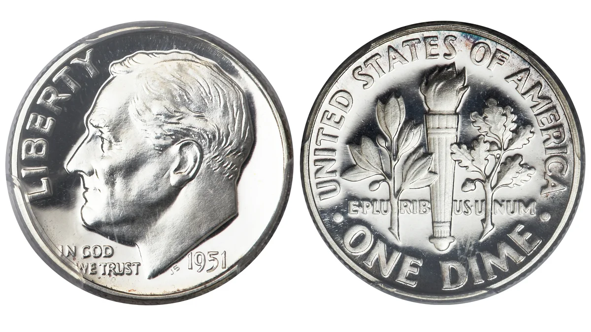 1951 Deep Cameo Proof Roosevelt Dime