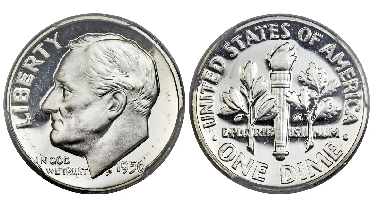 1956 Deep Cameo Proof Roosevelt Dime