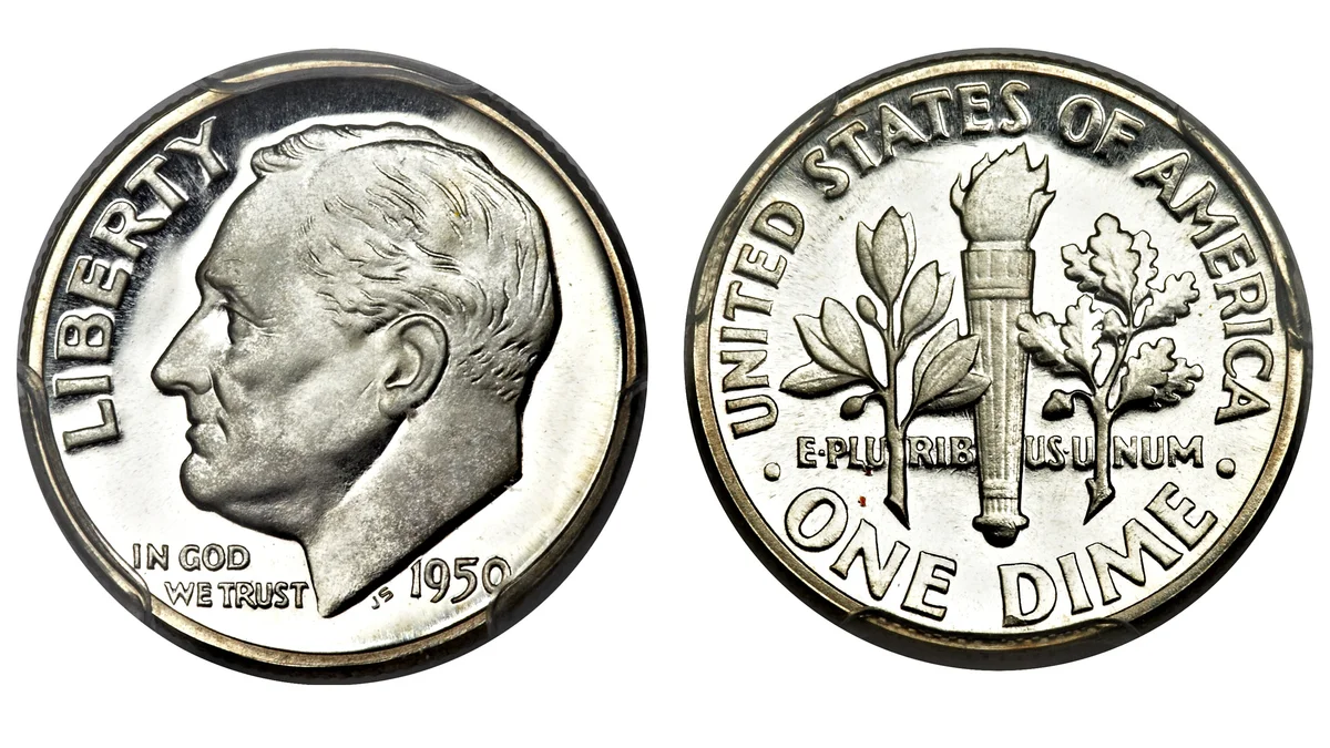 1950 Deep Cameo Proof Roosevelt Dime