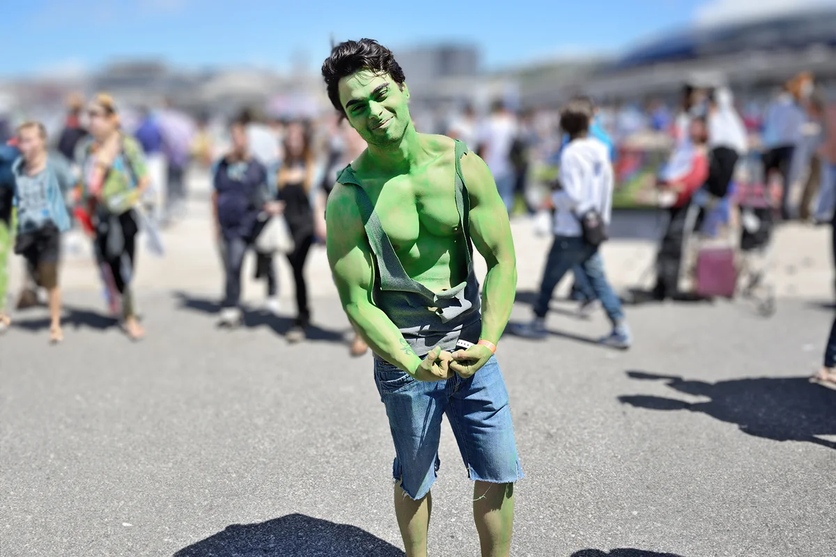 NAPLES, ITALY- MAY 1: for the sixteenth edition of the international cartoon Comicon,meet all lovers of comics, manga and cosplay phenomenon.