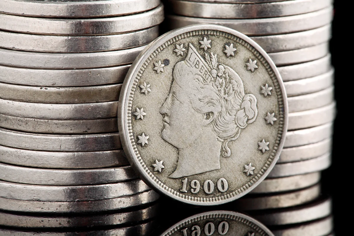 American 1900 Liberty Head or V Nickel five cent coin