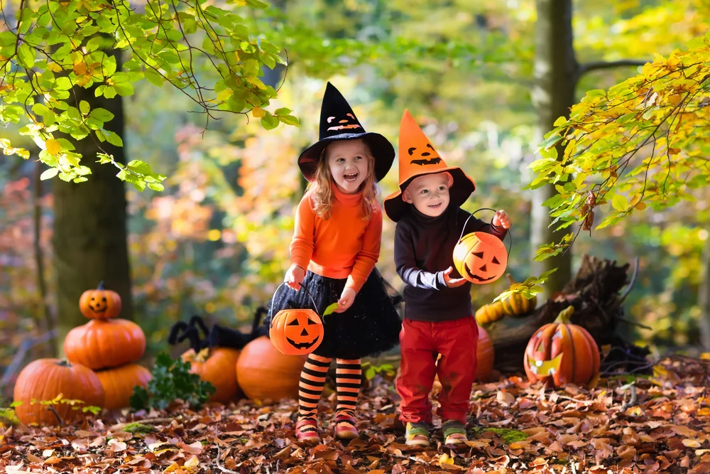 toddlers on Halloween