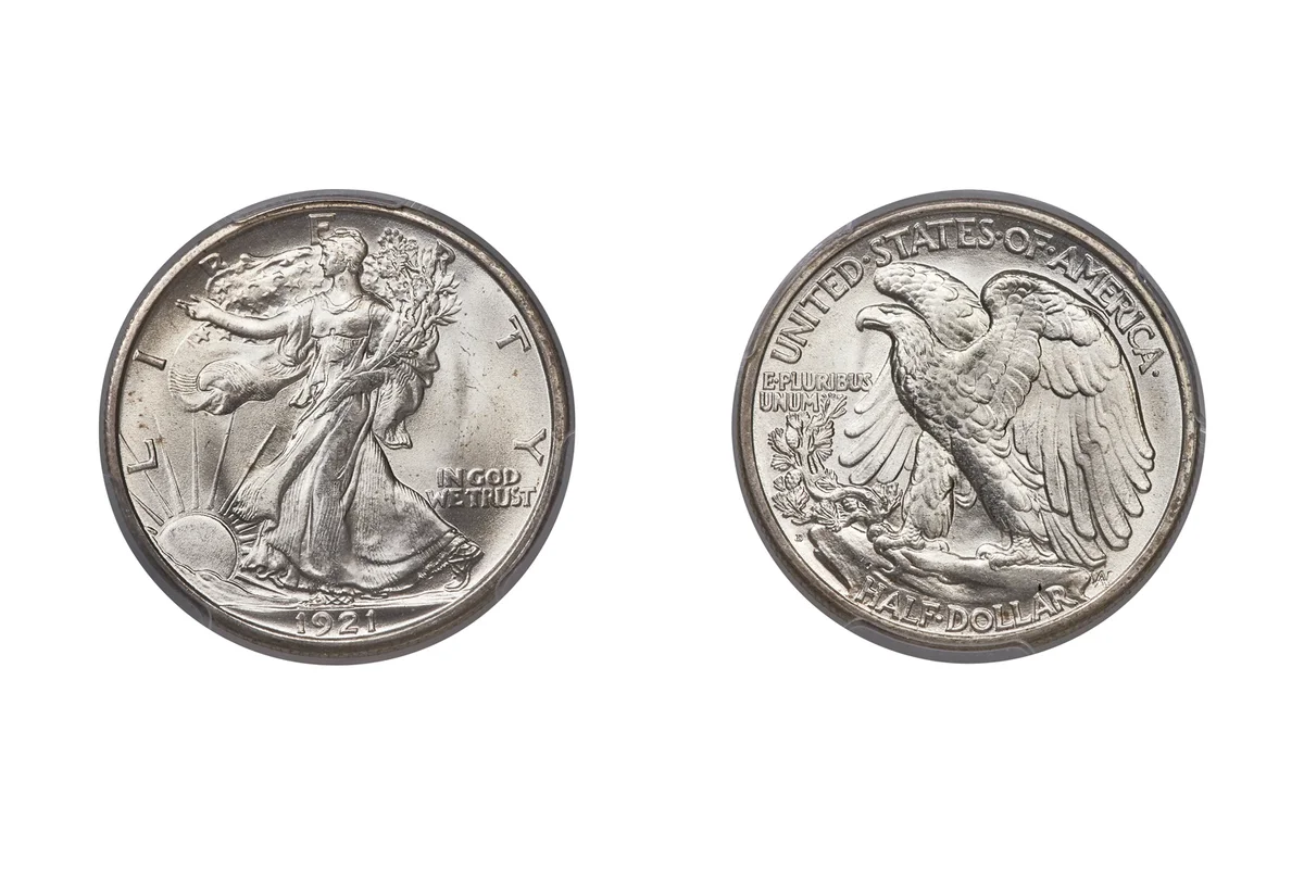 Walking Liberty Half Dollar 1921 D